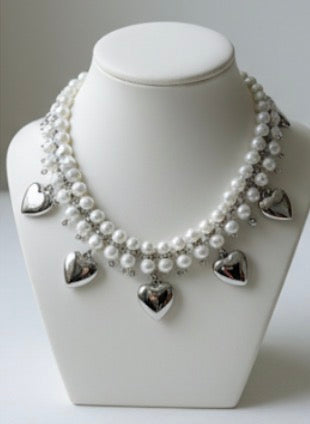 Sweet Girl Double Love Pearl Necklace