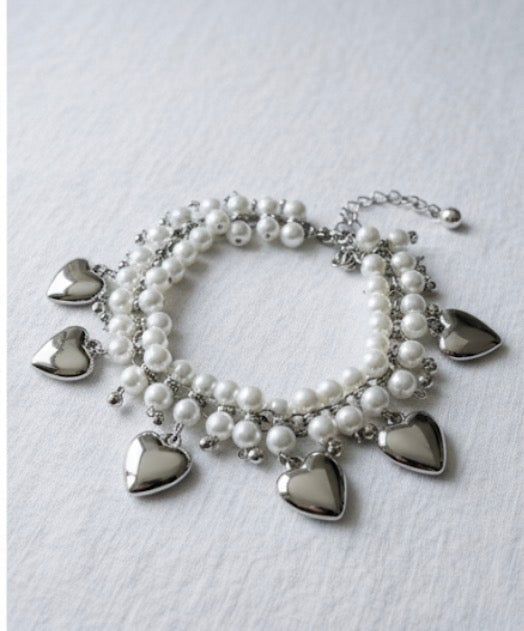 Sweet Girl Double Love Pearl Necklace