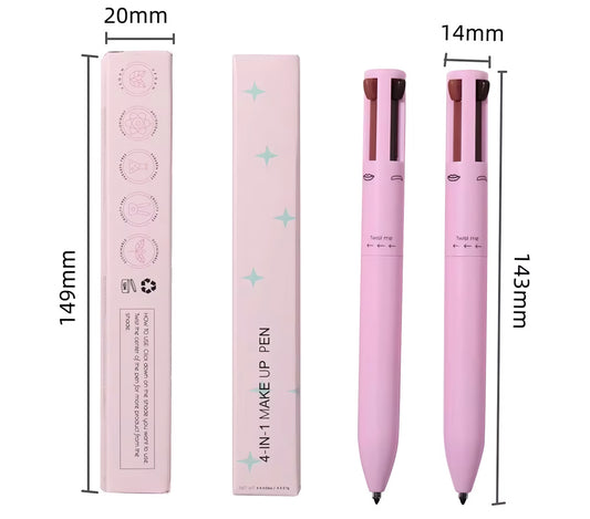 4in1 Eyeliner Lip Liner Eyebrow Pencil Highlighter Pen